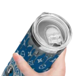 personalized dallas mavericks camo streak blue skinny tumbler best selling 1.webp