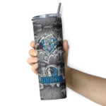 personalized dallas mavericks chevron v blue gray skinny tumbler best selling 1.webp