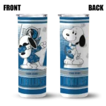 personalized dallas mavericks snoopy dog blue white skinny tumbler best selling 1.webp