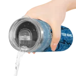 personalized dallas mavericks spiral burst print blue skinny tumbler best selling 1.webp