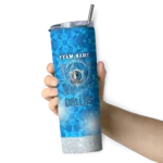 personalized dallas mavericks starburst tiles blue skinny tumbler best selling 1.webp