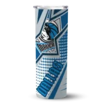 personalized dallas mavericks web stripes blue white skinny tumbler best selling 1.webp