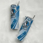 personalized dallas mavericks web stripes blue white skinny tumbler best selling 1.webp