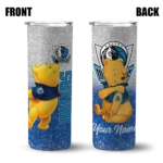 personalized dallas mavericks winnie the pooh blue gray skinny tumbler best selling 1.webp