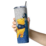personalized dallas mavericks winnie the pooh blue gray skinny tumbler best selling 1.webp