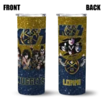 personalized denver nuggets kiss band yellow skinny tumbler best selling 1.webp