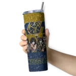 personalized denver nuggets kiss band yellow skinny tumbler best selling 1.webp