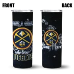 personalized denver nuggets rose romance blue black skinny tumbler best selling 1.webp