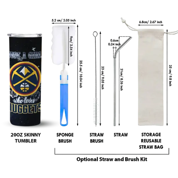 personalized denver nuggets rose romance blue black skinny tumbler new arrival.webp
