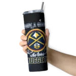 personalized denver nuggets rose romance blue black skinny tumbler best selling 1.webp