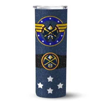 personalized denver nuggets star cluster blue skinny tumbler best selling 1.webp