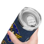 personalized denver nuggets star cluster blue skinny tumbler best selling 1.webp