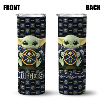 personalized denver nuggets yoda cozy blue black skinny tumbler fashion forward.webp