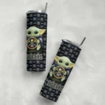 personalized denver nuggets yoda cozy blue black skinny tumbler best selling 1.webp