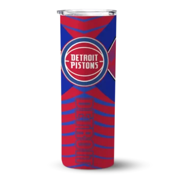 personalized detroit pistons camo texture red skinny tumbler best selling 1.webp
