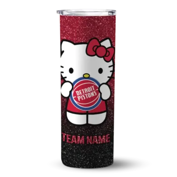personalized detroit pistons hello kitty red black skinny tumbler best selling 1.webp