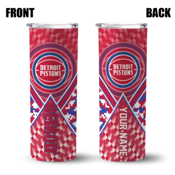 personalized detroit pistons monogram burst red white skinny tumbler fashion forward.webp