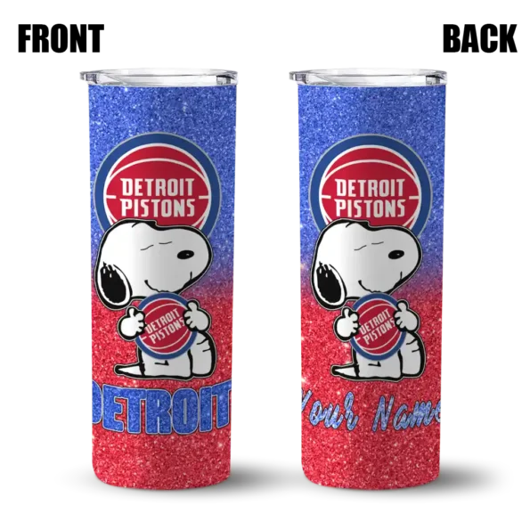 personalized detroit pistons snoopy attitude red skinny tumbler fashion forward.webp