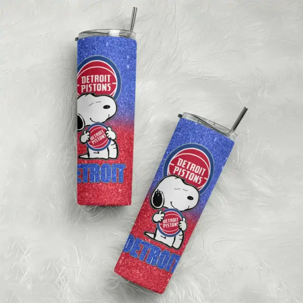 personalized detroit pistons snoopy attitude red skinny tumbler top rated.webp