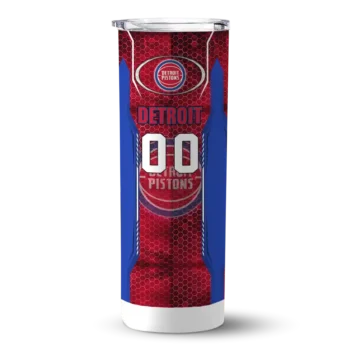 personalized detroit pistons stacked diamond red skinny tumbler best selling 1.webp