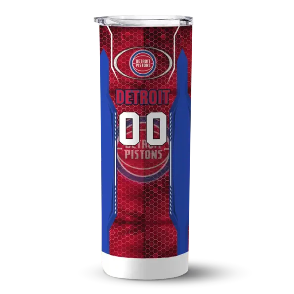 personalized detroit pistons stacked diamond red skinny tumbler best selling 1.webp