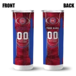 personalized detroit pistons stacked diamond red skinny tumbler best selling 1.webp