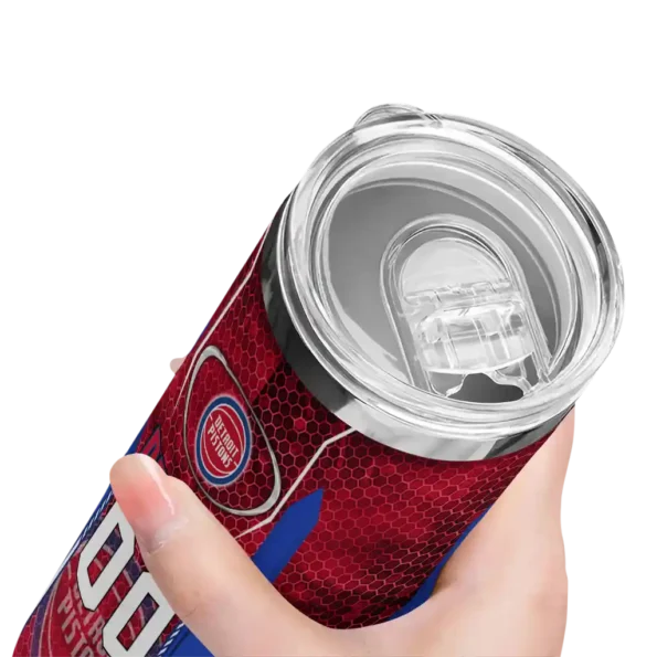 personalized detroit pistons stacked diamond red skinny tumbler high quality.webp