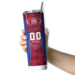 personalized detroit pistons stacked diamond red skinny tumbler best selling 1.webp