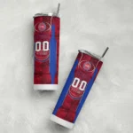 personalized detroit pistons stacked diamond red skinny tumbler best selling 1.webp