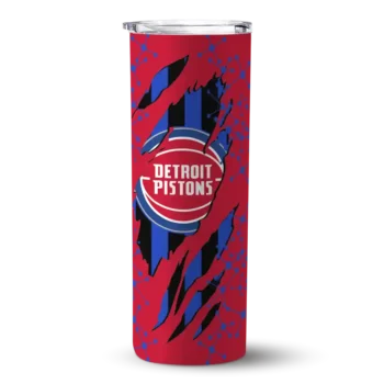 personalized detroit pistons star pop red black skinny tumbler best selling 1.webp