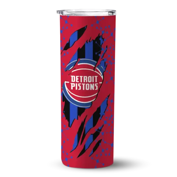 personalized detroit pistons star pop red black skinny tumbler best selling 1.webp