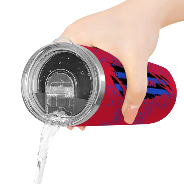 personalized detroit pistons star pop red black skinny tumbler latest model.webp