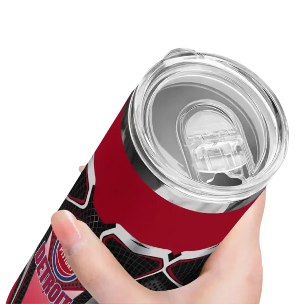 personalized detroit pistons superman emblem red black skinny tumbler high quality.webp