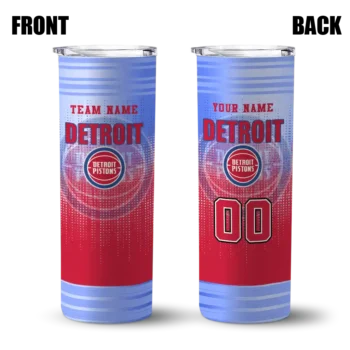 personalized detroit pistons swirl texture red skinny tumbler fashion forward.webp