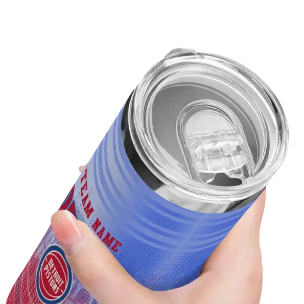 personalized detroit pistons swirl texture red skinny tumbler high quality.webp