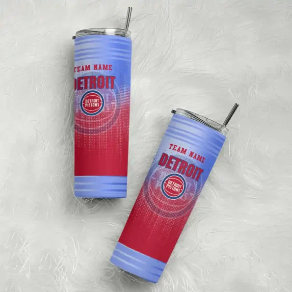 personalized detroit pistons swirl texture red skinny tumbler top rated.webp