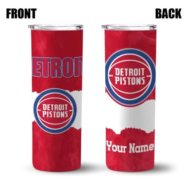 personalized detroit pistons torn band red white skinny tumbler fashion forward.webp