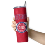 personalized detroit pistons torn band red white skinny tumbler best selling 1.webp