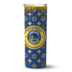 personalized golden state warriors camo streak blue skinny tumbler best selling 1.webp