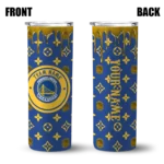 personalized golden state warriors camo streak blue skinny tumbler best selling 1.webp