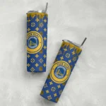 personalized golden state warriors camo streak blue skinny tumbler best selling 1.webp