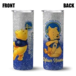 personalized golden state warriors winnie the pooh blue gray skinny tumbler best selling.webp
