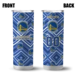 personalized golden state warriors zipper leopard blue skinny tumbler best selling 1.webp