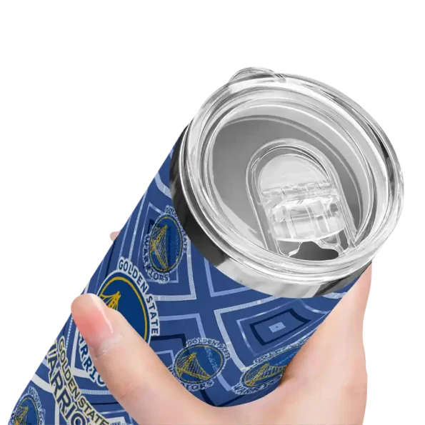 personalized golden state warriors zipper leopard blue skinny tumbler high quality.webp