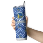 personalized golden state warriors zipper leopard blue skinny tumbler best selling 1.webp