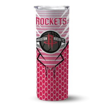 personalized houston rockets chevron stripes red skinny tumbler best selling 1.webp