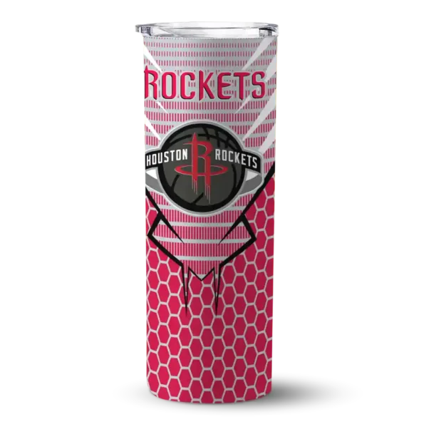 personalized houston rockets chevron stripes red skinny tumbler best selling 1.webp