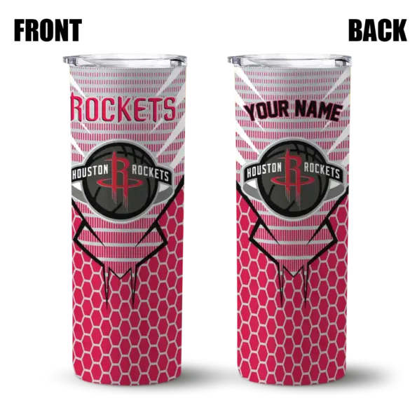 personalized houston rockets chevron stripes red skinny tumbler fashion forward.webp