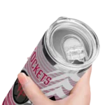 personalized houston rockets chevron stripes red skinny tumbler best selling 1.webp
