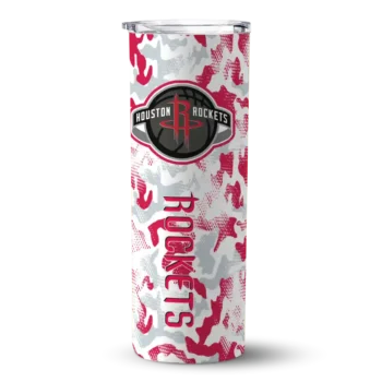personalized houston rockets claw marks red white skinny tumbler best selling 1.webp